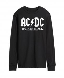 Мужская футболка с длинным рукавом acdc back in black AIRWAVES, черный