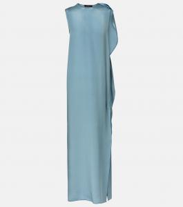 Шелковое платье макси Elegante Одесса Max Mara, Glass Blue