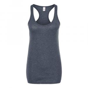 Женская майка Tultex Racerback из полиэстерового материала, цвет Heather Navy