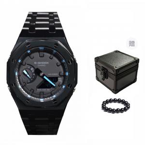 Мужские часы CASIO Liquid Crystal/Analog Dual Display Series 44 мм черные