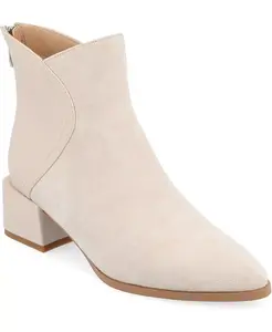 Женские ботильоны Consuello с двухцветным мысом, квадратным каблуком и заостренным носком Journee Collection, коричневый/бежевый