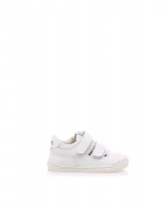 Детские кожаные кроссовки с двойной клейкой застежкой Mustang, белый