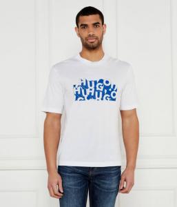 Футболка мужская Hugo Blue с фирменным принтом, белый