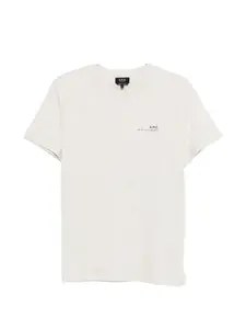 Футболка с логотипом A.P.C., бежевый