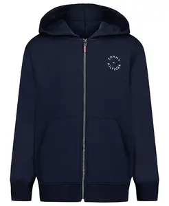 Флисовая толстовка с капюшоном и молнией Big Boys Soft Essentials Tommy Hilfiger, синий