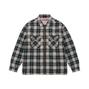 Рубашка Supreme Thermal Lined Zip Up Flannel Shirt 'Black'