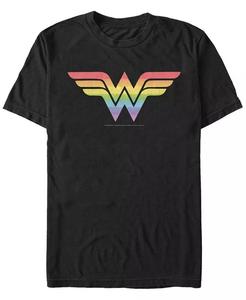 Мужская футболка с коротким рукавом Wonder Woman Wonder Rainbow Fifth Sun, черный