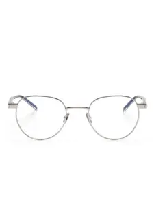 Saint Laurent Eyewear очки в круглой оправе, серебряный