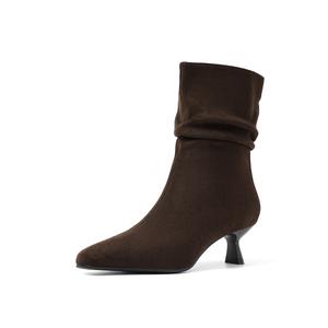 HARSON Черно-шоколадные женские угги с меховой подкладкой, цвет Chocolates Fleece-Lined