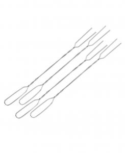 Набор из 4 вилок для гриля длиной 20 дюймов Stansport, серебро
