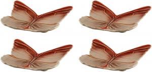 Набор тарелок для хлеба Bordallo Pinheiro Cloudy Butterflies, 4 предмета, 14,6х18,4 см, бежевый