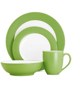 Набор посуды Colorwave Rim, 4 предмета Noritake, цвет apple