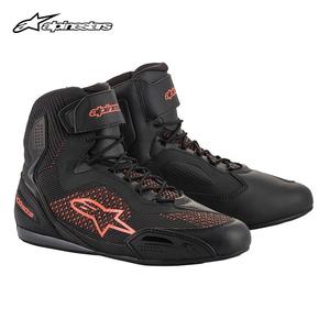 ALPINESTARS PROTECTS Мотоциклетные ботинки для мужчин, летние мототуфли FASTER-3 RIDEKNIT, черный флуоресцентный красный 1030, размер 43