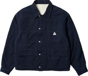 Куртка Palace Reversible Canvas Fleece Jacket 'Navy/Natural', синий