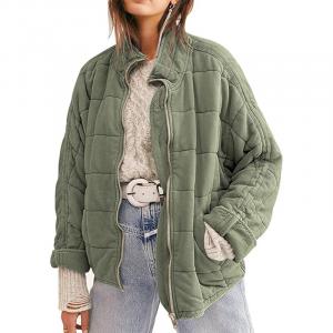 Куртка Saukole Winter Dolman Long Sleeve Full-zip Quilted, зеленый