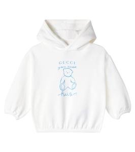 Хлопковый свитшот с логотипом Gucci Kids, New White/ Mix
