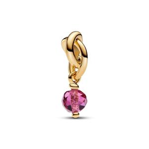 Шарм October Pink Eternity Circle Dangle Pandora, покрытие - золото