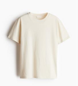 Футболка H&M Cotton, светло-бежевый