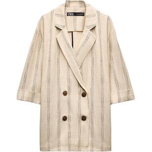 Деловой костюм женский телесный / темно-синий Zara