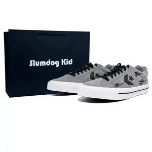 Converse Спортивные повседневные устойчивые к истиранию низкие кроссовки для скейтбординга Unisex Black Gray