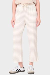 Женские укороченные брюки Serene Mornings с широкими штанинами в песочную полоску Gibsonlook, Sand Stripe