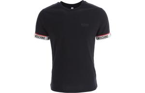 Футболка с логотипом на рукаве MOSCHINO, черный