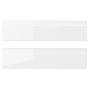 Фронтальная панель ящика, глянцевая белая, 40x10 см Voxtorp IKEA