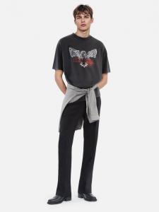 Хлопковая футболка с принтом Regular Fit с короткими рукавами THE KOOPLES, Black