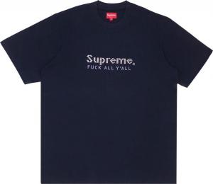 Футболка Supreme Gold Bars Tee 'Navy', синий