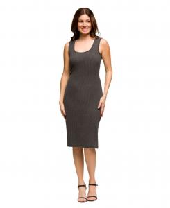 Женское облегающее платье без рукавов с боковым разрезом 24seven Comfort Apparel, Black