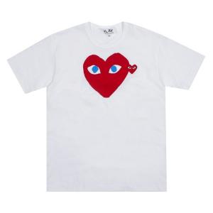 Футболка Comme des Garçons PLAY Blue Eyes Red Heart T-Shirt 'White', белый