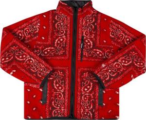 Куртка Supreme Reversible Bandana Fleece Jacket 'Red', красный