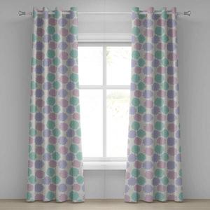 Занавеска с люверсами Abakuhaus Pastellblumen 2 шт, 280x245x0,5 см, разноцветный