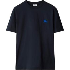 Вышитая хлопковая футболка EDK Burberry, морской синий