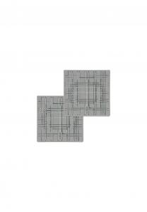 Набор квадратных тарелок Square Nachtmann, 21x21 см, 2 штуки, серый