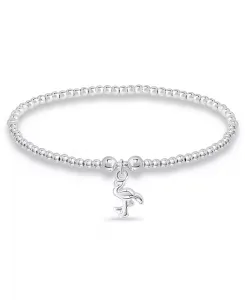 Браслет с подвесками в виде фламинго из серебряной пластины Macy'S, silver