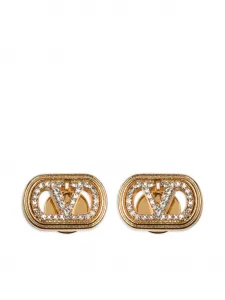 Серьги с логотипом v VALENTINO GARAVANI, золотистый