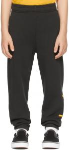 SSENSE Exclusive Kids Черные раскрашенные штаны для отдыха с талисманом drew house