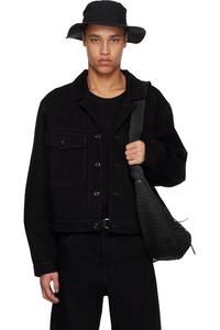 Черная джинсовая куртка Trucker LEMAIRE