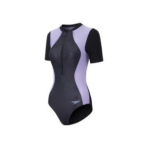 Speedo Купальник слитный женский черно-фиолетовый