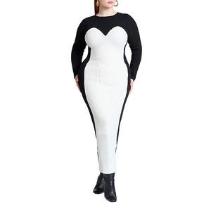 Женское платье-свитер макси плюс сайз с цветными блоками Eloquii