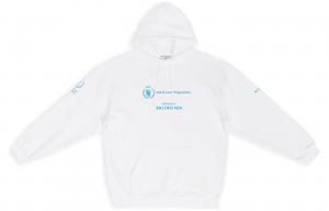 Толстовка женская Balenciaga, белый / голубой