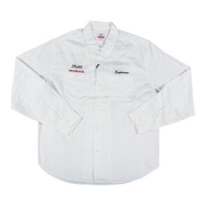 Рубашка Supreme x Honda Fox Racing Work Shirt 'White', белый