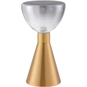 Настольная лампа VOI LED-модуль 1 шт. Теплый белый Nova Luce, золотой