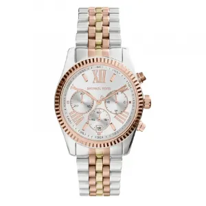 Часы наручные Michael Kors Lexington с хронографом, серебристый/золотой