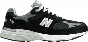 Кроссовки New Balance 993 Made In USA 2E Wide 'Black White', черный