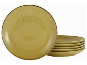 Набор обеденных тарелок CreaTable Nature Collection, 6 предметов, темно-желтый