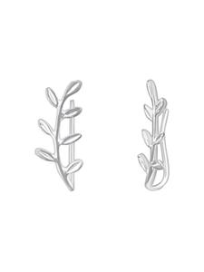 Alexander York Серьги-подвески в виде листьев из серебра 925 пробы, комплект из 2 штук