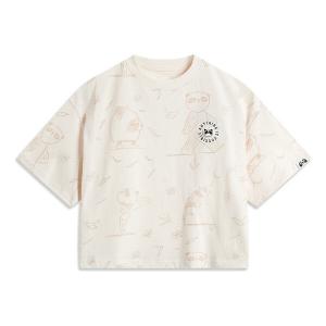 Футболка большого размера с рисунком панды Li-Ning, бежевый