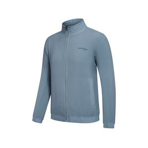 Saucony Куртка мужская Morning Mist Blue с отложным воротником, умеренная, реверсивная